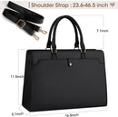 Axooms Women's 15.6-Inch Water-Resistant Leather Laptop Tote Bag