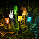Axooms Solar LED Path Lights - Outdoor Garden Walkway Lawn & Patio Stainless Steel Lights, 12-Pack | Warm White & White LED, Classic Style for Yard, Garden & Patio Decor