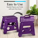 Handy Laundry Folding Step Stool 9 Inch, Black, Non-Slip Holds 300 lbs | 9 Inch, Black, Foldable Collapsible Step Stool, Non-Slip, Holds 300 lbs, Kitchen Bathroom Bedroom, Adults