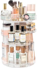 Axooms 360-Degree Rotating Clear Acrylic Makeup Organizer for Cosmetics, Makeup, and Essential Oils