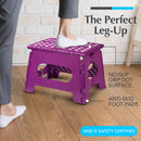 Handy Laundry Folding Step Stool 9 Inch, Black, Non-Slip Holds 300 lbs | 9 Inch, Black, Foldable Collapsible Step Stool, Non-Slip, Holds 300 lbs, Kitchen Bathroom Bedroom, Adults
