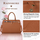 Axooms Women's 15.6-Inch Water-Resistant Leather Laptop Tote Bag