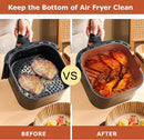Axooms Silicone Air Fryer Square Basket Liners by Balxkai - 2-Pack Reusable Silicone Bowls for Air Fryer, Food-Safe & Oven Accessories (8.1 Inch)