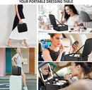 Axooms Travel Makeup Case with LED Mirror, 3 Light Modes, Adjustable Brightness and Removable Dividers