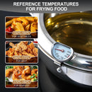 Axooms Deep Frying Pot with Temperature Control, 3.4L Stainless Steel, Compatible with Induction and Gas