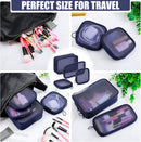 Axooms 4-Piece Mesh Makeup Bag Set, Clear Travel Cosmetic Bags with Zippers, Small Toiletry Pouches in Multiple Sizes