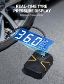 Axooms 12V Digital Tire Inflator, 150 PSI Car Air Compressor with Preset Pressure and Auto Shutoff, Portable Pump for Cars, Bikes and Inflatables