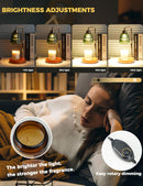 GODONLIF Candle Warmer Lamp with Timer, Birthday Gifts for Women Home Decor | 24h Cycle Timer Dimmable Wax Melt Warmer with 2 Bulbs, Fall Decor for Home Living Room Halloween Decorations Gifts for Mom