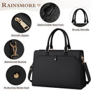 Axooms Women's 15.6-Inch Water-Resistant Leather Laptop Tote Bag