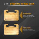 Axooms 2-in-1 Car Steering Wheel Desk | Laptop Tray with Pen Holder | Car Food Tray with Cup Holder | Multi-Purpose Travel Car Accessory