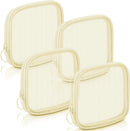 Axooms 4-Piece Mesh Makeup Bag Set, Clear Travel Cosmetic Bags with Zippers, Small Toiletry Pouches in Multiple Sizes