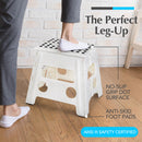 Handy Laundry Folding Step Stool 9 Inch, Black, Non-Slip Holds 300 lbs | 9 Inch, Black, Foldable Collapsible Step Stool, Non-Slip, Holds 300 lbs, Kitchen Bathroom Bedroom, Adults