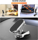Axooms Foldable Magnetic Car Phone Holder, New Metal Alloy, Adjustable 360° Dashboard Mount, Black