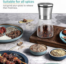 Axooms Ceramic Salt & Pepper Grinder Set with Adjustable Coarseness for Sea Salt and Pepper - Chef's Professional Spice Grinder Mill (Set of 2)