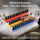 Axooms 3-Tier Acrylic Display Stand, Nail Polish and Essential Oil Organizer for 36–56 Bottles, Clear