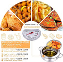 Axooms Deep Frying Pot, 304 Stainless Steel with Temperature Control and Japanese-Style Lid, Non-Coated Tempura Fryer 9.4 Inch Diameter