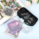 Axooms 4-Piece Small Nylon Mesh Zipper Bag Set, Multipurpose Cosmetic Pouches for Travel, Office Supplies and Travel Accessories, Black, Size S