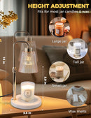 GODONLIF Candle Warmer Lamp with Timer, Birthday Gifts for Women Home Decor | 24h Cycle Timer Dimmable Wax Melt Warmer with 2 Bulbs, Fall Decor for Home Living Room Halloween Decorations Gifts for Mom