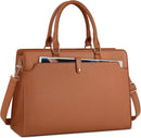 Axooms Women's 15.6-Inch Water-Resistant Leather Laptop Tote Bag