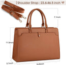 Axooms Women's 15.6-Inch Water-Resistant Leather Laptop Tote Bag