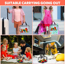 6 Packs Large Toy Storage Bags, Clear PVC Organizer Bags with Labels Board Game Storage Waterproof Reusable Toy Bag for Puzzle Building Blocks Books