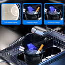 Axooms Car Ashtray with Lid, Stainless Steel Smokeless Portable Detachable Windproof Ashtray, Fits Car Cup Holders (Black)