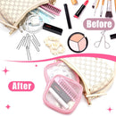 Axooms 4-Piece Mesh Makeup Bag Set, Clear Travel Cosmetic Bags with Zippers, Small Toiletry Pouches in Multiple Sizes