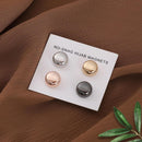 Axooms 4 Pairs Magnetic Hijab Pins, Strong Multipurpose No-Needle Magnetic Hijab Pins, Colorful Magnetic Scarf Pin No Snag, Magnetic Clothing Clasp for Women's Dresses and Scarves (Gold Plated)