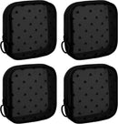 Axooms 4-Piece Small Nylon Mesh Zipper Bag Set, Multipurpose Cosmetic Pouches for Travel, Office Supplies and Travel Accessories, Black, Size S