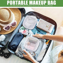 Axooms 4-Piece Mesh Makeup Bag Set, Clear Travel Cosmetic Bags with Zippers, Small Toiletry Pouches in Multiple Sizes