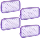 Axooms 4-Piece Small Nylon Mesh Zipper Bag Set, Multipurpose Cosmetic Pouches for Travel, Office Supplies and Travel Accessories, Black, Size S