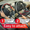Axooms Multi-Function Car Steering Wheel Laptop Desk and Food Tray, Portable Tablet and Notebook Holder, Black ABS Plastic