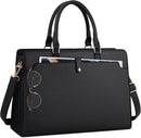 Axooms Women's 15.6-Inch Water-Resistant Leather Laptop Tote Bag