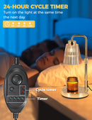 GODONLIF Candle Warmer Lamp with Timer, Birthday Gifts for Women Home Decor | 24h Cycle Timer Dimmable Wax Melt Warmer with 2 Bulbs, Fall Decor for Home Living Room Halloween Decorations Gifts for Mom
