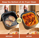 Axooms Silicone Air Fryer Square Basket Liners by Balxkai - 2-Pack Reusable Silicone Bowls for Air Fryer, Food-Safe & Oven Accessories (8.1 Inch)