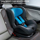 Axooms Car Seat Protector, Non-Slip and No-Trace Backing, Thick Waterproof Cover for SUVs, Sedans and Trucks, Leather Seat Protector (Black with Red Stitching)