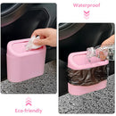 Axooms Car Trash Can with Lid, Small Automatic Waste Organizer with 30 Plastic Trash Bags, Garbage Bin for Car, Home & Office