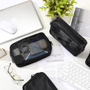 Axooms 4-Piece Mesh Makeup Bag Set, Clear Travel Cosmetic Bags with Zippers, Small Toiletry Pouches in Multiple Sizes