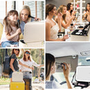 Axooms Travel Makeup Case with LED Mirror, 3 Light Modes, Adjustable Brightness and Removable Dividers