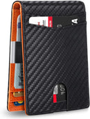 Premium Leather Slim Money Clip Wallet for Men