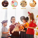 Axooms Halloween Pumpkin Bucket for Trick or Treat Candy Collection, Jack-O-Lantern Pumpkin Candy Bucket with Handle, Small Pumpkin Candy Holder for Halloween Decorations - Set of 2