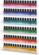 Axooms 6-Pack 15-Inch Acrylic Wall-Mounted Nail Polish Racks, Holds Up to 96 Bottles, Clear Essential Oil Display and Organizer