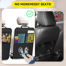 Axooms 2 PCS Kick Mat Back Seat Protector, Waterproof Car Backseat Protective Kick Mat with 2 Mesh Pockets, Large Vehicle Seat Back Kick Mat Organizer for Kids, Car Accessories (2PCS)