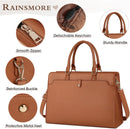 Axooms Women's 15.6-Inch Water-Resistant Leather Laptop Tote Bag