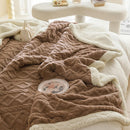 Axooms Fluffy Sherpa Blanket, Warm 200 x 230 cm, Thick Oversized XXL Throw Blanket, Soft Large Fleece Blanket for Sofa, Bed and Couch, Winter Blanket
