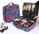 Axooms Cosmetics Storage Bag with Adjustable Compartments, Black, 25 × 22 × 9 cm