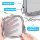 Axooms 4-Piece Mesh Makeup Bag Set, Clear Travel Cosmetic Bags with Zippers, Small Toiletry Pouches in Multiple Sizes