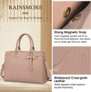 Axooms Women's 15.6-Inch Water-Resistant PU Leather Laptop Tote Bag for Work and Office