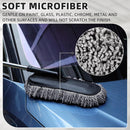 Axooms 2-Pack Microfiber Car Dusters, Scratch-Free Exterior Dusting Brushes with Extendable Handles for Interior and Exterior Cleaning (Blue Gray)