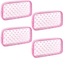 Axooms 4-Piece Small Nylon Mesh Zipper Bag Set, Multipurpose Cosmetic Pouches for Travel, Office Supplies and Travel Accessories, Black, Size S